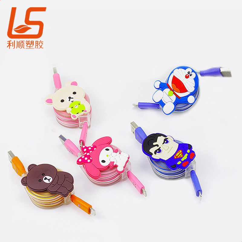 定制日本公仔伸縮數據線卡通數據線 (2)